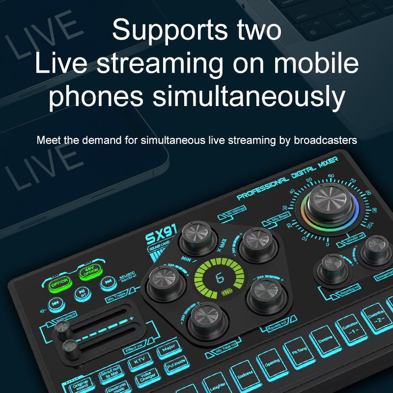 SX91 48V Audio Mixer with Voic - Gaming Controller Phone recensione e prezzo